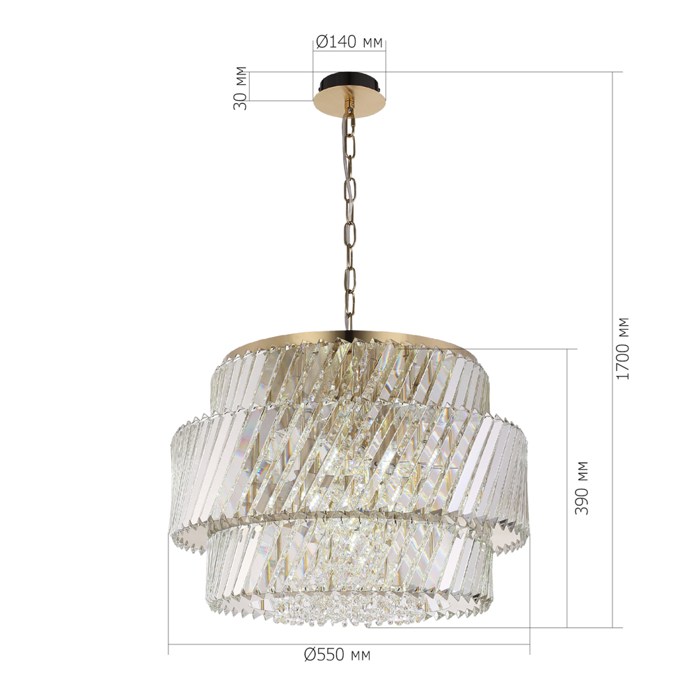 Люстра круглая в классическом обрамлении Light Connoisseurs Beauty в Самаре