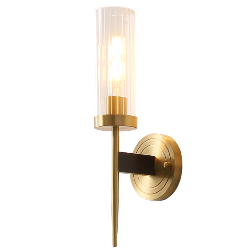 Бра European Modern Living Room Wall Lamp ALOUETTE SCONCE Латунь Прозрачное Стекло в Самаре | Loft Concept 