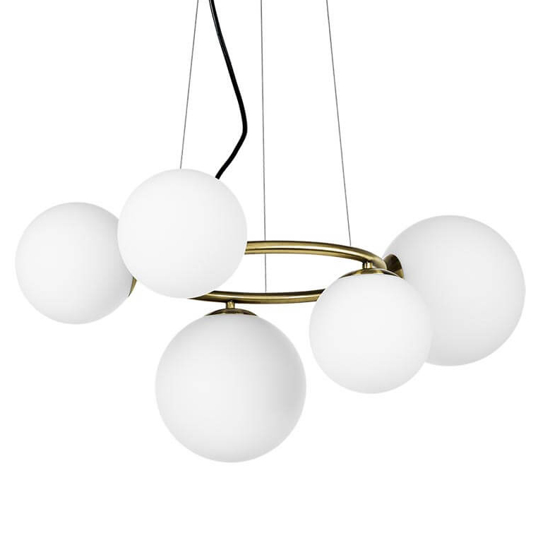 Люстра Bubbles on Ring Chandelier Белый Латунь в Самаре | Loft Concept 