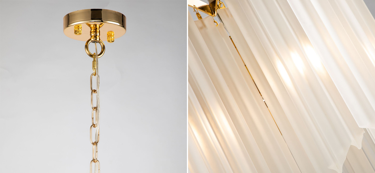 Люстра с подвесками из стеклянных пластин Chrysaora - фото №1