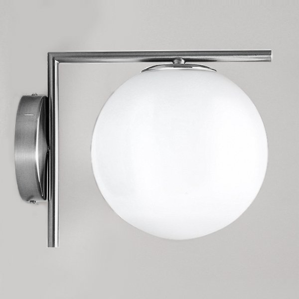 Бра IC Lighting Flos white ball IC C/W Chrome Белый Хром в Самаре | Loft Concept 