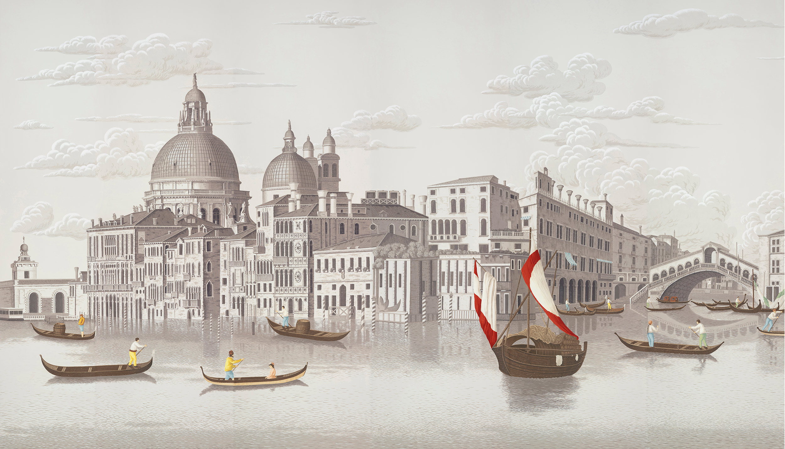 Обои ручная роспись Scenes of Venice Rialto on scenic paper Обои ручная роспись Scenes of Venice Rialto on scenic paper - постер Loft-Concept в Самаре