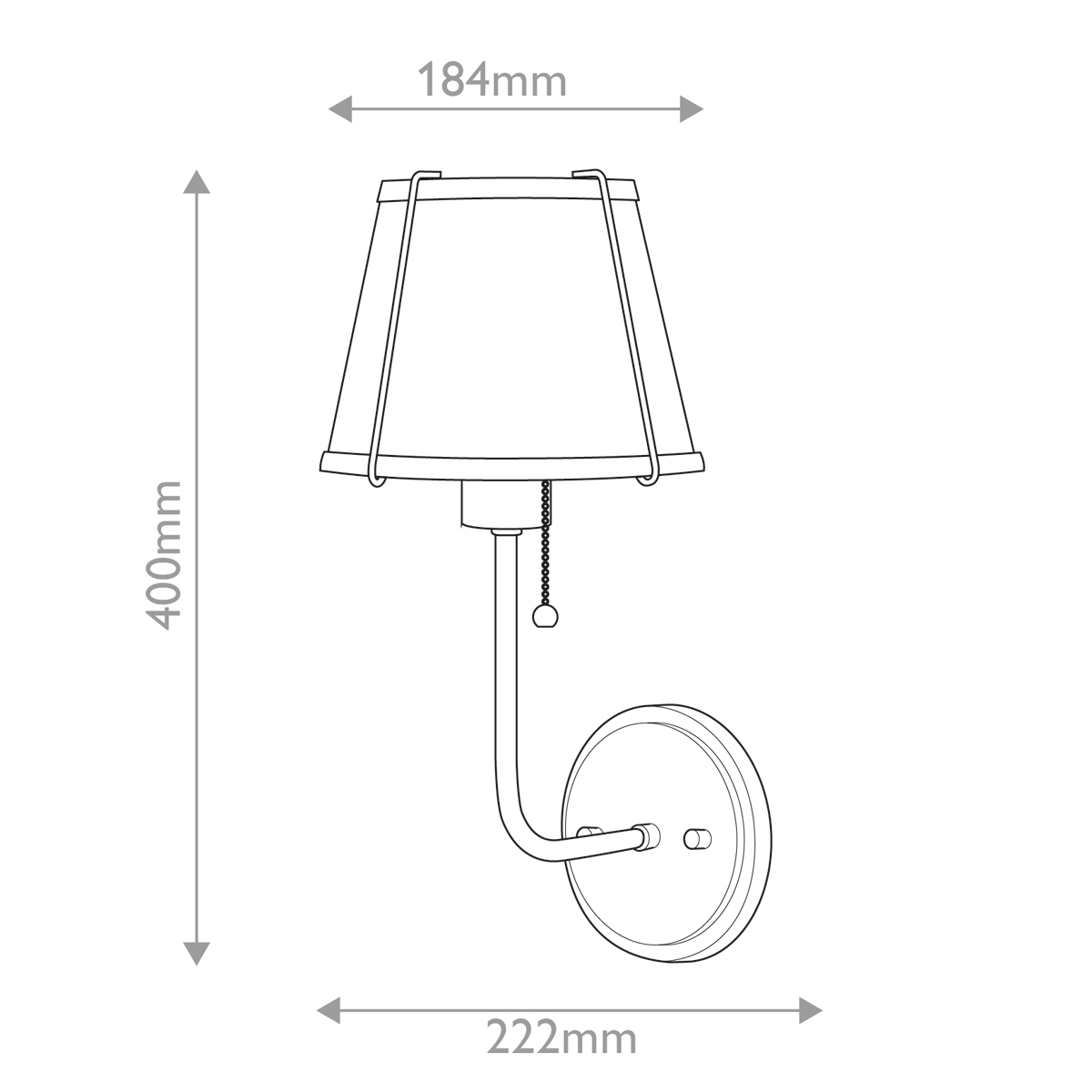 Бра с конусным плафоном и латунной фурнитурой с цепочкой для включения Hinkley в Самаре