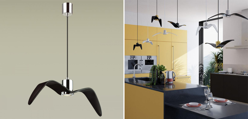 Подвесной светильник Seagull Chrome черный Подвесной светильник Seagull Chrome черный - Loft-Concept в Самаре