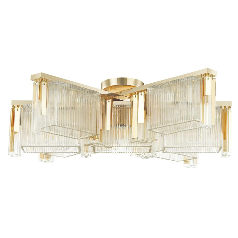 Люстра Madelen Gold Chandelier 7 Глянцевое золото Прозрачный (Transparent) Люстра Madelen Gold Chandelier 7 Глянцевое золото Прозрачный (Transparent) в Самаре | Loft Concept
