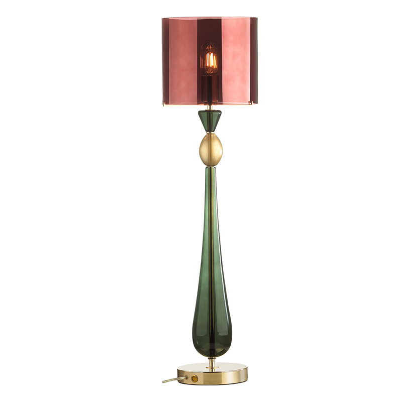 Настольная лампа Roser Burgundy Green Table Lamp Бургундский красный Золотой Зеленый Настольная лампа Roser Burgundy Green Table Lamp Бургундский красный Золотой Зеленый в Самаре | Loft Concept