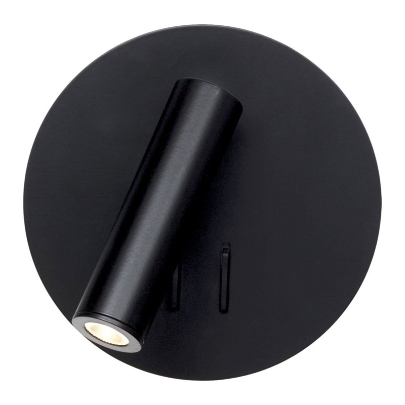 Настенный спот Black Circle Spot Wall Lamp Черный в Самаре | Loft Concept 