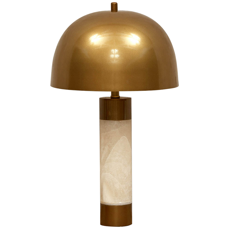 Настольная лампа с металлическим абажуром Gabriela Brass Table Lamp Латунь Бежевый в Самаре | Loft Concept 