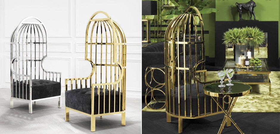 Кресло Eichholtz Chair Bora Bora Gold Кресло Eichholtz Chair Bora Bora Gold - Loft-Concept в Самаре