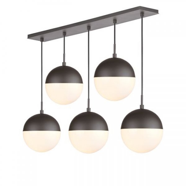 Подвесной светильник Copper Light Black Pendant 5 Черный Белый в Самаре | Loft Concept 