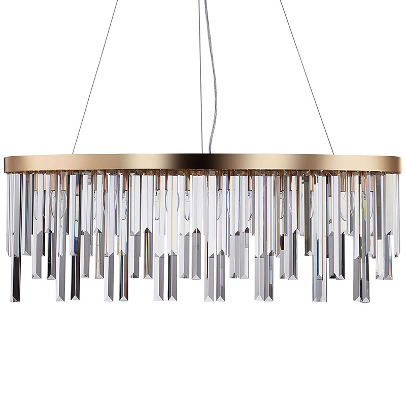 Люстра Bennett Oval Chandelier gold 90 Золотой Прозрачный в Самаре | Loft Concept 