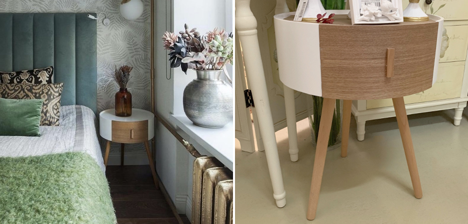 Тумбочка Stockholm White & Beige Сircle Тумбочка Stockholm White & Beige Сircle - Loft-Concept в Самаре