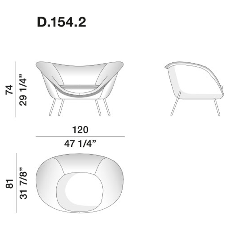 Дизайнерское кресло Gio Ponti D.154.2 Armchair в Самаре