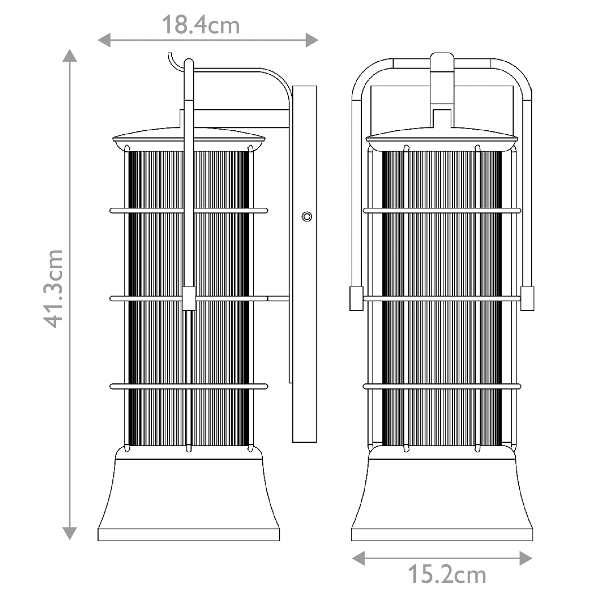 Настенный фонарь цилиндрической формы с рифленым стеклом в золотом каркасе на черном прямоугольном основании Eurofase в Самаре
