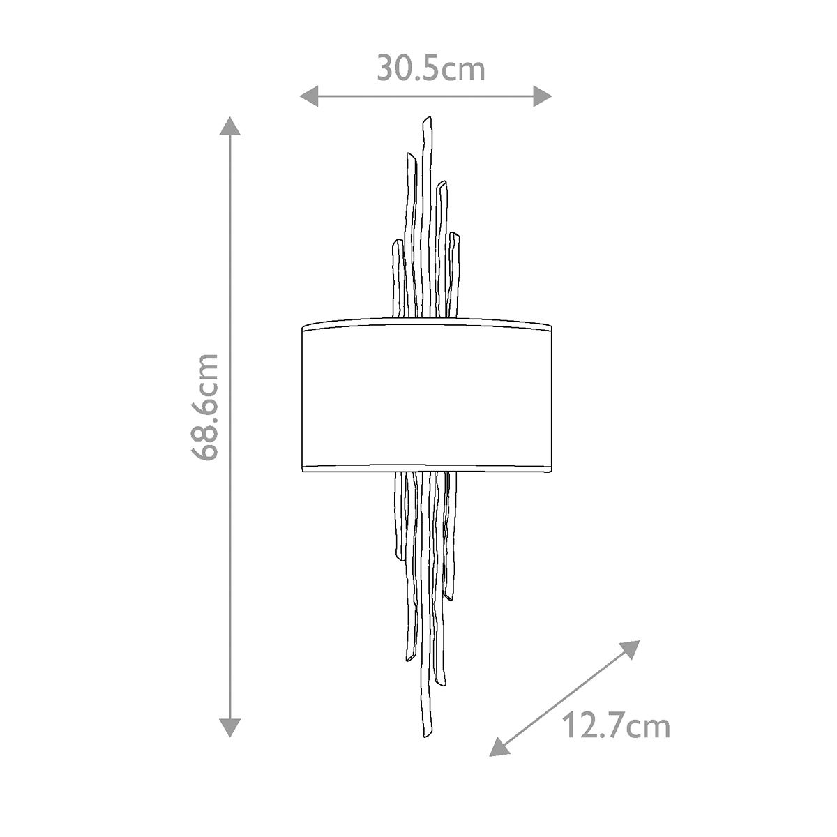 Бра с белым абажуром и элементами в виде натуральных веток Hinkley в Самаре