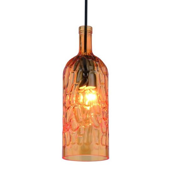 Подвесной светильник Geometry Glass Amber Bottle Pendant Янтарь (Amber) в Самаре | Loft Concept 