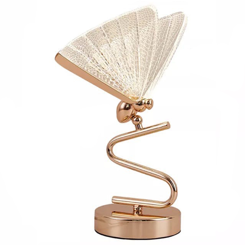 Ночник с Бабочкой Butterfly Table Lamp A Прозрачный Глянцевое золото в Самаре | Loft Concept 