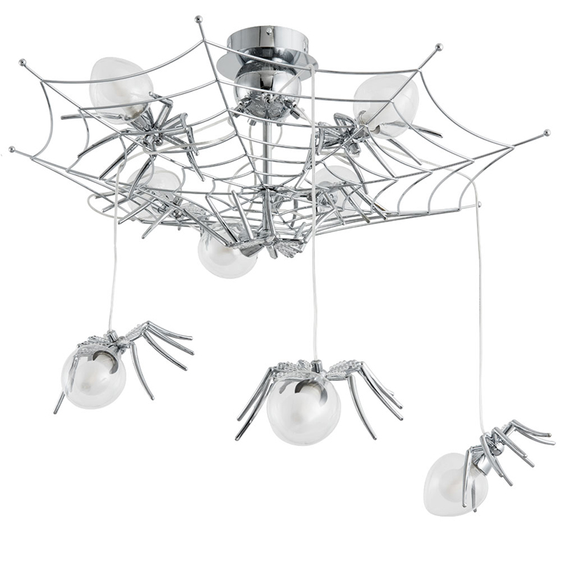 Потолочный светильник Паук Spiders lamp 8 Серебряный в Самаре | Loft Concept 