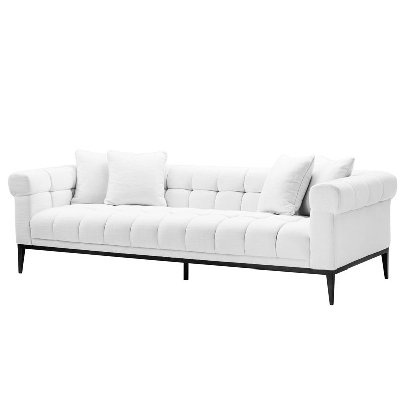 Диван Eichholtz Sofa Aurelio white Белый Черный в Самаре | Loft Concept 