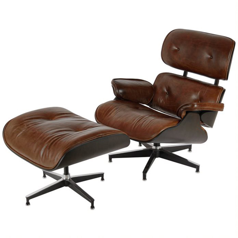 Кресло Eames Lounge Chair & Ottoman brown Коричневый в Самаре | Loft Concept 