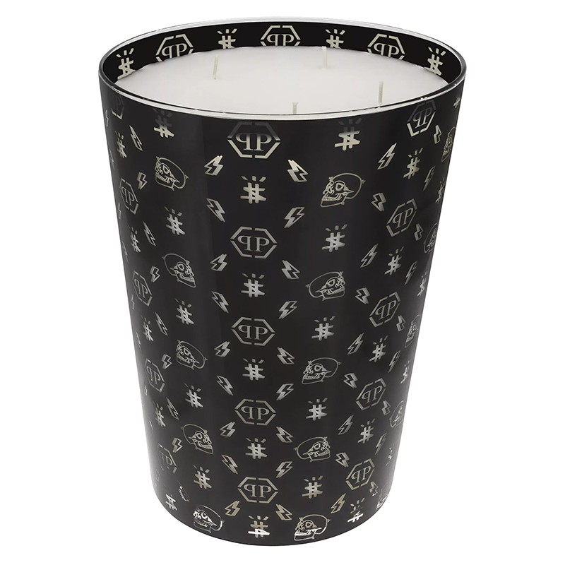 Свеча Philipp Plein Candle Monogram L Черный Белый в Самаре | Loft Concept 