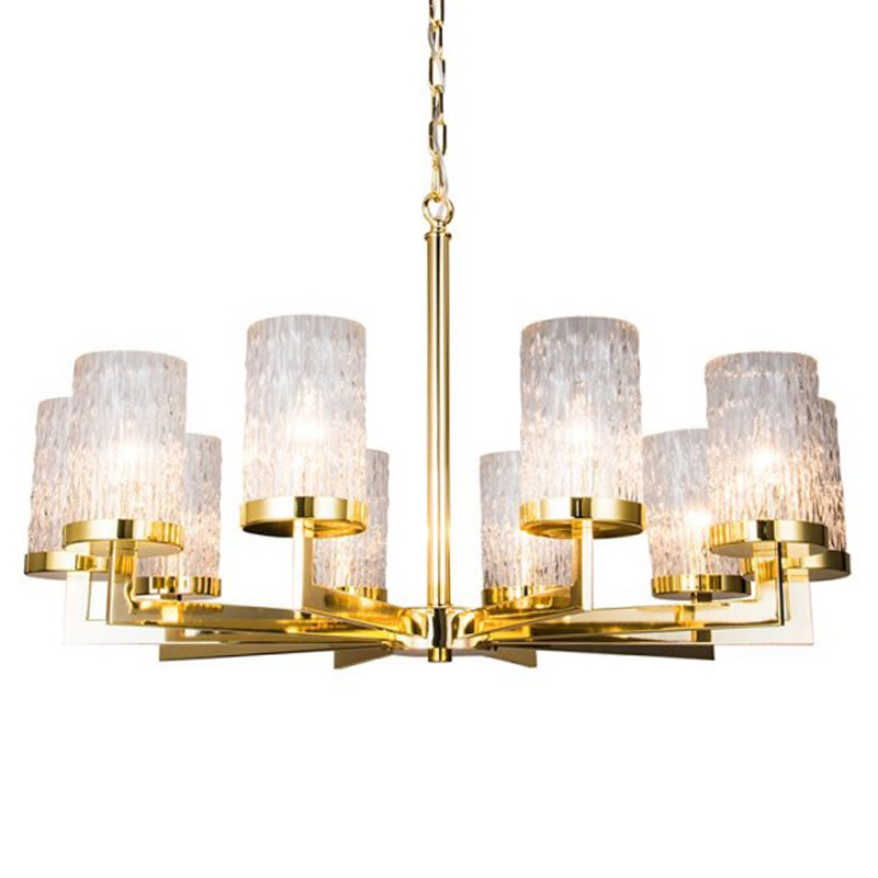 Люстра Estebe Glass Gold Chandelier 10 Прозрачный Золотой в Самаре | Loft Concept 