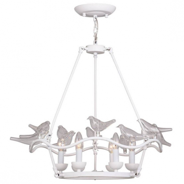 Люстра Dove Chandelier Glass Bird 6 White Белый в Самаре | Loft Concept 