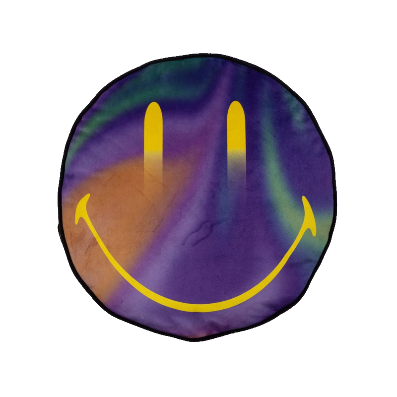 Подушка Gradient Cushion Smiley Желтый Черный Синий в Самаре | Loft Concept 