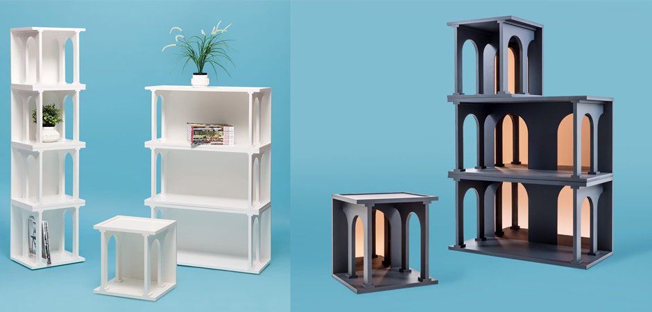 Полка Seletti Renaissance Double Anthracite Полка Seletti Renaissance Double Anthracite - Loft-Concept в Самаре