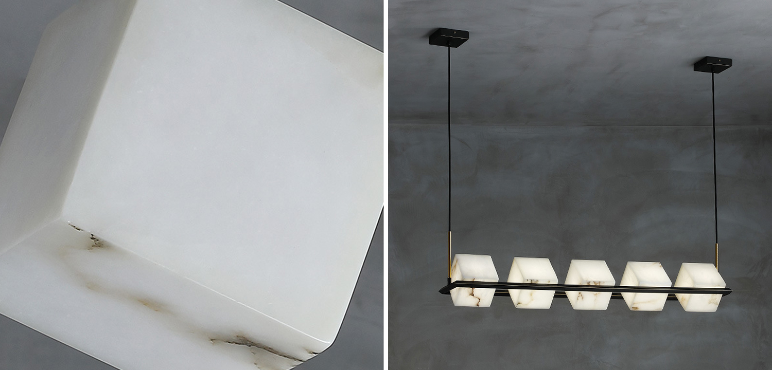 Люстра Marble Cubes Modern Light Chandelier 5 плафонов - фото