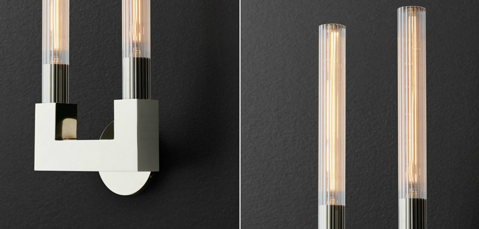 Бра RH CANNELLE wall lamp DOUBLE Sconces Chrome Бра RH CANNELLE wall lamp DOUBLE Sconces Chrome - Loft-Concept в Самаре