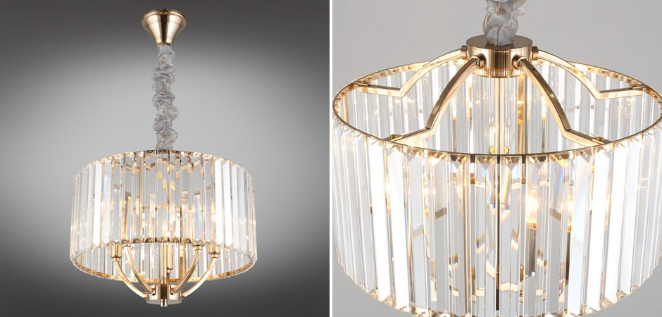 Хрустальная Люстра Glass Strips Gold Хрустальная Люстра Glass Strips Gold - Loft-Concept в Самаре