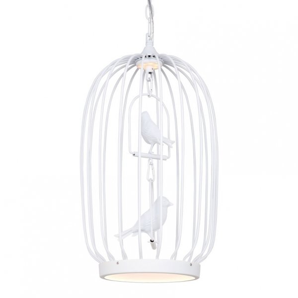 Люстра Birdcage Chandelier Two White Белый в Самаре | Loft Concept 