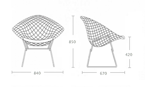 Кресло Bertoia Diamond Chair в Самаре