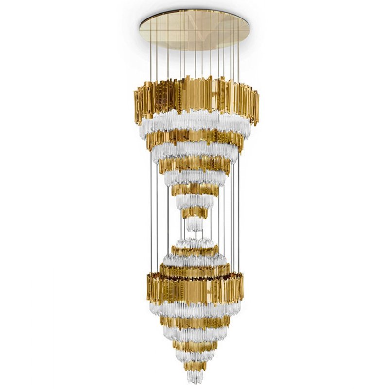 Люстра Luxxu Empire Chandelier XL Глянцевое золото Прозрачное Стекло в Самаре | Loft Concept 