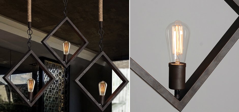 Подвесной светильник Romb Loft Rope Light Подвесной светильник Romb Loft Rope Light - Loft-Concept в Самаре