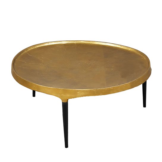 Кофейный стол Brass Stains Table Латунь Черный в Самаре | Loft Concept 