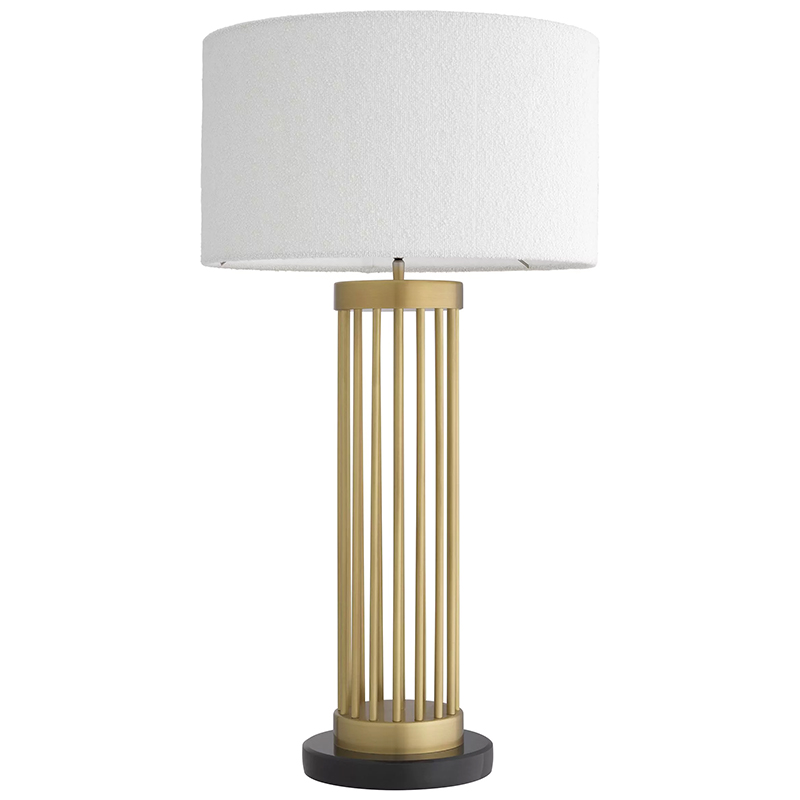 Настольная лампа Eichholtz Table Lamp Condo Brass Белый Латунь Черный в Самаре | Loft Concept 