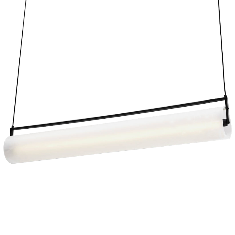 Дизайнерский линейный подвесной светильник CANVAS LINEAR HANGING LAMP Белый Черный в Самаре | Loft Concept 