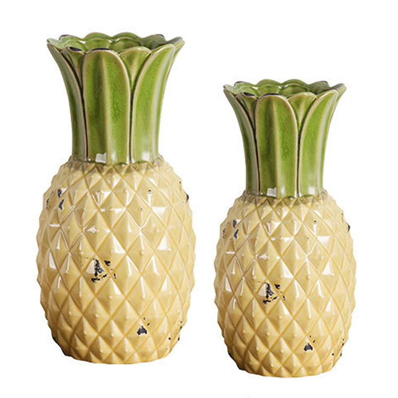 Ваза Pineapple Vase Желтый Зеленый шалфей в Самаре | Loft Concept 