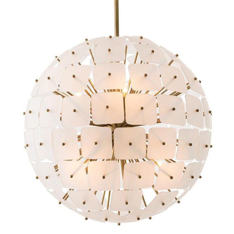 Люстра Sputnik Square Matt Chandelier Золотой в Самаре | Loft Concept 