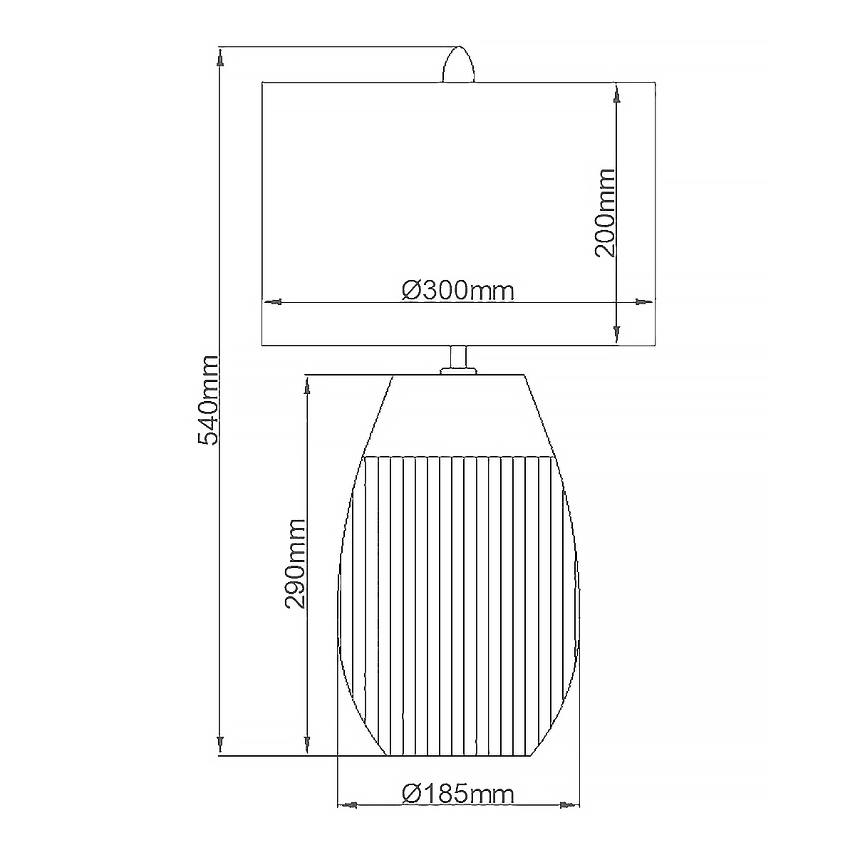 Настольная лампа с белым цилиндрическим абажуром и серебристым овальным основанием Quintiesse в Самаре