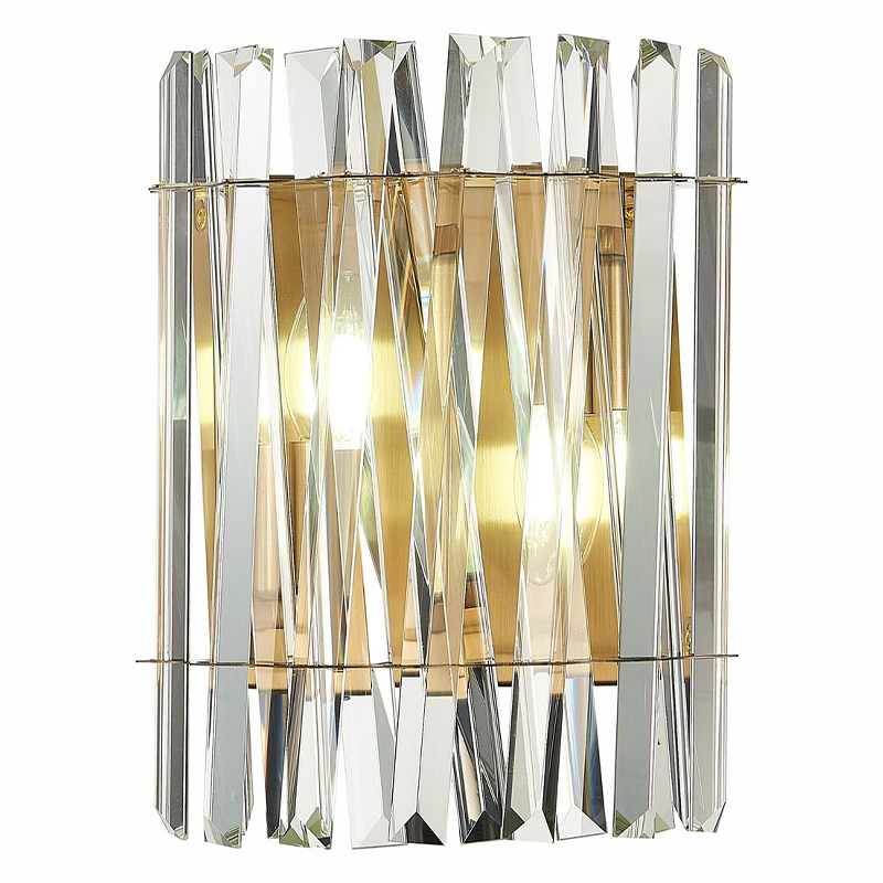 Бра Kaeden Glass Gold Wall Lamp Золотой Прозрачный в Самаре | Loft Concept 