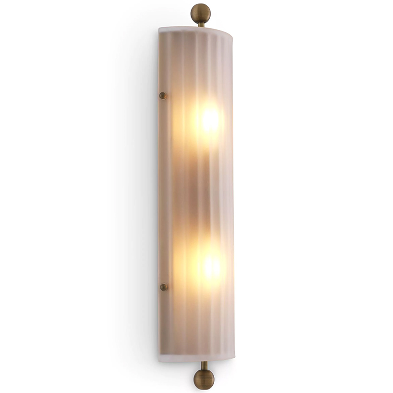 Бра Eichholtz Wall Lamp Juno Белое матовое стекло Латунь в Самаре | Loft Concept 