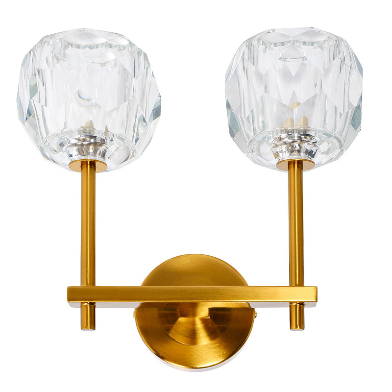 Бра RH Boule de Cristal Double Wall Lamp Gold матовое золото в Самаре | Loft Concept 