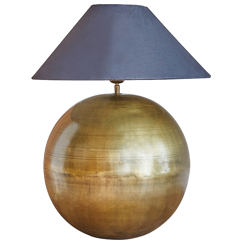 Настольная лампа с абажуром Metall Brass Ball Table Lamp Серый Латунь в Самаре | Loft Concept 