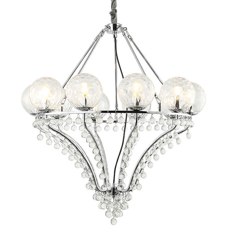 Люстра Melaine Chandelier chrome Хром Прозрачный (Transparent) в Самаре | Loft Concept 