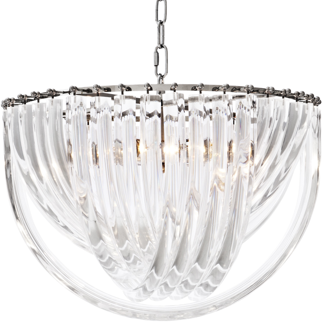 Люстра Chandelier Murano Clear 50 Прозрачный (Transparent) Никель в Самаре | Loft Concept 