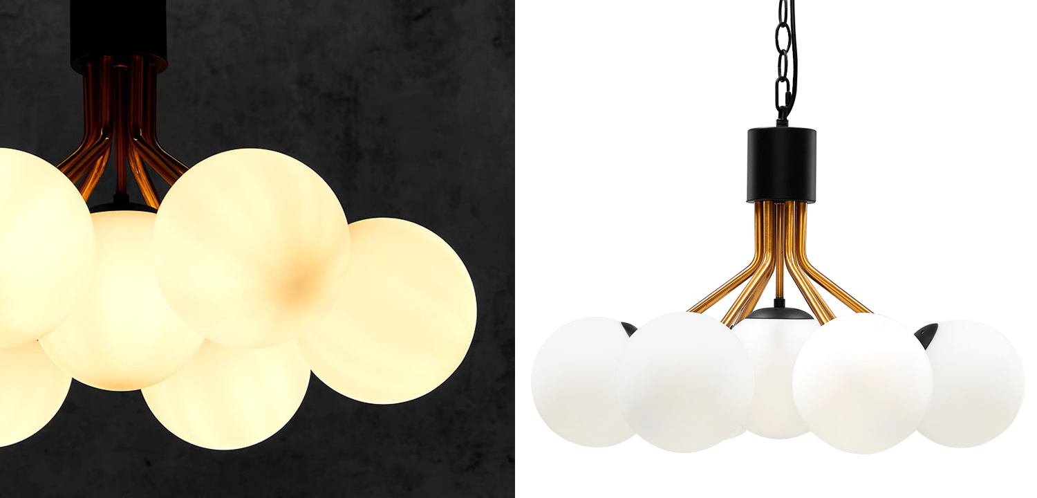 Люстра Berries Chandelier White Balloons Bronze Black 7 - фото
