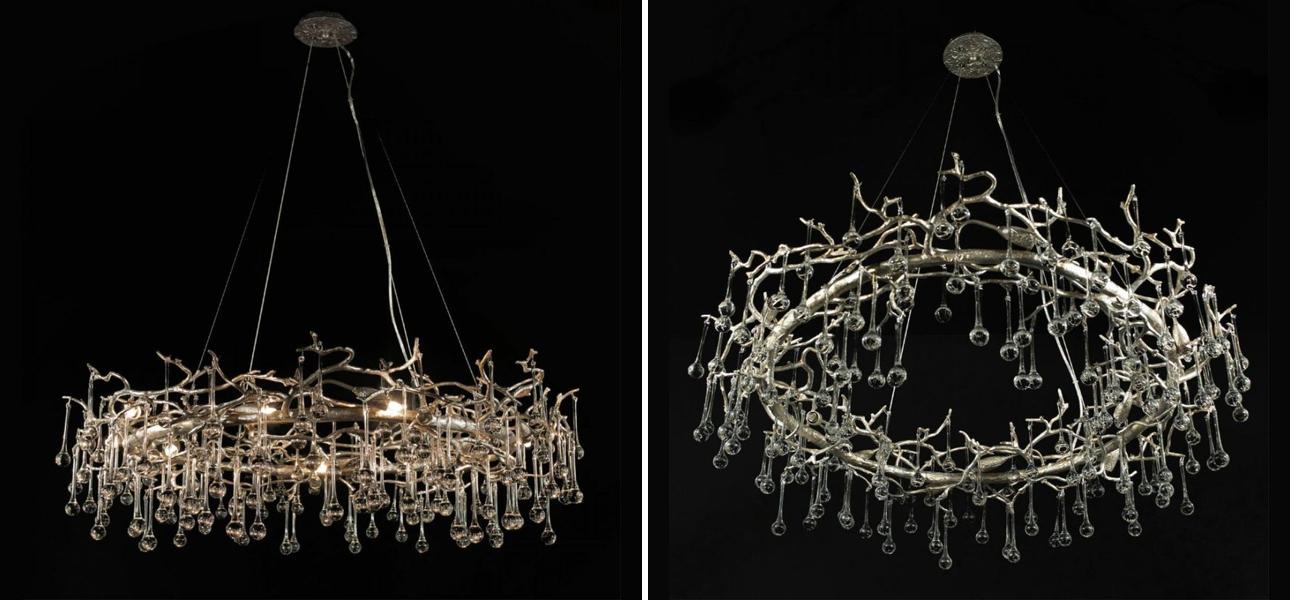 Люстра Crystal Drops Silver диаметр 100 - фото №1